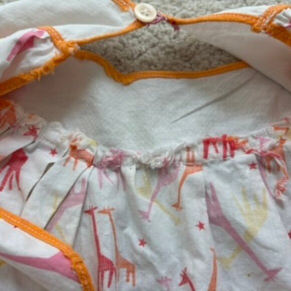 Vintage Handmade Giraffe Print Toddlers Dress - Picture 9 of 12